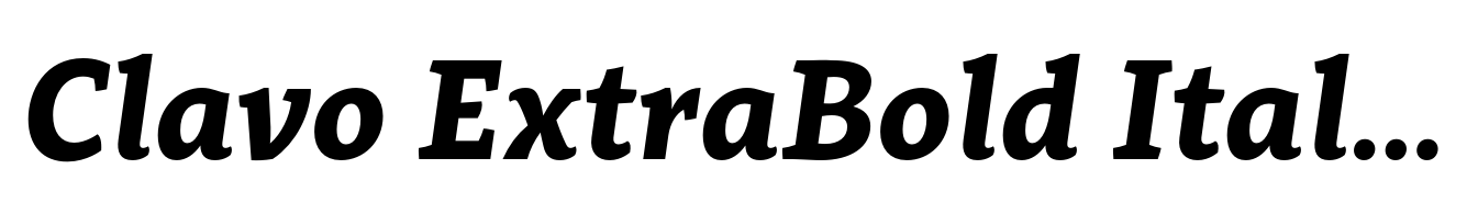 Clavo ExtraBold Italic